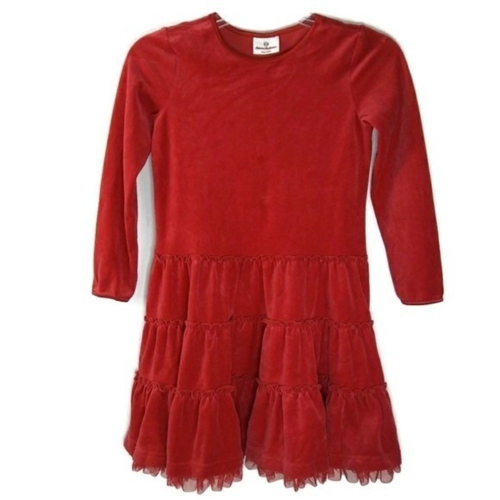 Hanna Andersson 130 Cm‎ Red Long Sleeve Dress